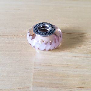 Pandora Pink Zig Zag Murano Glass Retired Charm
